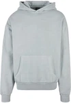URBAN CLASSICS Kapuzensweatshirt Heavy Terry Garment Dye Hoody Grau/Blau/Hellgrau/Hellblau