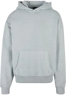 URBAN CLASSICS Kapuzensweatshirt Heavy Terry Garment Dye Hoody Grau/Blau/Hellgrau/Hellblau