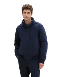 TOM TAILOR Jacke Blouson mit Reißverschluss Dunkelblau/Hellblau/Blau