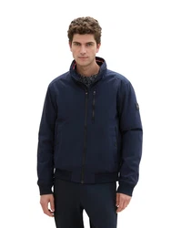 TOM TAILOR Jacke Blouson mit Reißverschluss Dunkelblau/Hellblau/Blau