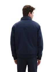TOM TAILOR Jacke Blouson mit Reißverschluss Dunkelblau/Hellblau/Blau