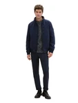 TOM TAILOR Jacke Blouson mit Reißverschluss Dunkelblau/Hellblau/Blau