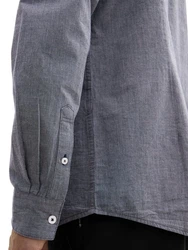 TOM TAILOR Langarmhemd mit Brusttasche Grau/Dunkelblau/Hellblau/Blau