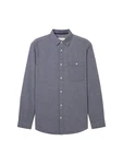 TOM TAILOR Langarmhemd mit Brusttasche Grau/Dunkelblau/Hellblau/Blau