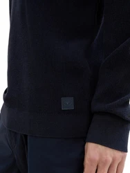 TOM TAILOR Pullover Strick (1-tlg) navy