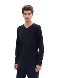 TOM TAILOR Pullover Strick (1-tlg) navy