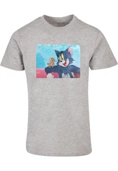 ABSOLUTE CULT Herren Tom and Jerry Still T-Shirt Silber