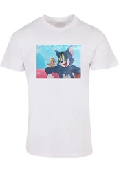 ABSOLUTE CULT Herren Tom and Jerry Still T-Shirt Silber
