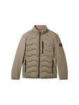 TOM TAILOR Outdoorjacke Hybrid Jacke mit Stehkragen khaki