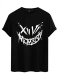 RMK T-Shirt Rundhals Vintage Smile Schwarz/Weiß/Dunkelblau/Grau