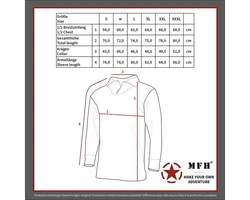 MFH Langarmshirt Troyer Microfleece oliv