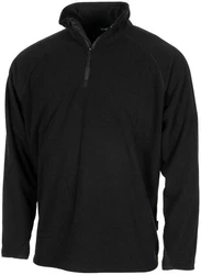 MFH Langarmshirt Troyer Microfleece Schwarz