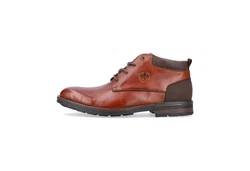 Rieker Herren Schnürstiefel Orange/Braun/Rot