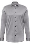 Eterna Langarmhemd Slim Fit Grau/Hellgrau