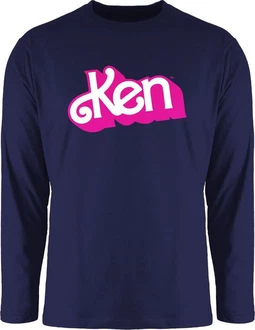 Shirtracer Rundhalsshirt Ken Logo Barbie Herren Blau