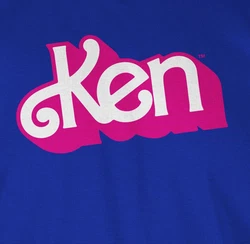 Shirtracer Rundhalsshirt Ken Logo Barbie Herren Blau