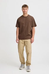 !Solid T-Shirt SDMARKELL Dunkelbraun/Khaki/Braun/Grau
