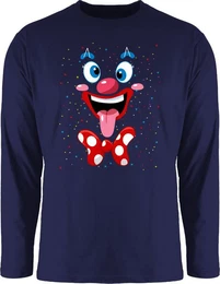 Rundhalsshirt Clown Gesicht Kostm Karneval Clownkostm Lustig Fasching Karneval & Fasching