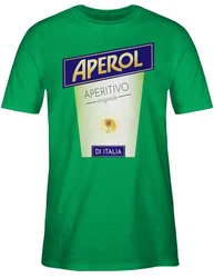 Shirtracer T-Shirt Aperol Aperitivo Kostüm Flaschen Verkleidung Orange/Hautfarben/Dunkelgrau/Grün