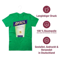 Shirtracer T-Shirt Aperol Aperitivo Kostüm Flaschen Verkleidung Orange/Hautfarben/Dunkelgrau/Grün