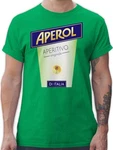 Shirtracer T-Shirt Aperol Aperitivo Kostüm Flaschen Verkleidung Orange/Hautfarben/Dunkelgrau/Grün