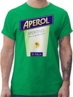 Shirtracer T-Shirt Aperol Aperitivo Kostüm Flaschen Verkleidung Orange/Hautfarben/Dunkelgrau/Grün Shirtracer T-Shirt Aperol Aperitivo Kostüm Flaschen Verkleidung Orange/Hautfarben/Dunkelgrau/Grün