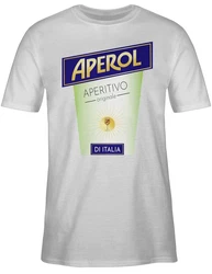 Shirtracer T-Shirt Aperol Aperitivo Kostüm Flaschen Verkleidung Hautfarben/Orange/Dunkelgrau