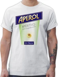 Shirtracer T-Shirt Aperol Aperitivo Kostüm Flaschen Verkleidung Hautfarben/Orange/Dunkelgrau