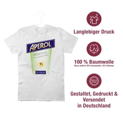 Shirtracer T-Shirt Aperol Aperitivo Kostüm Flaschen Verkleidung Hautfarben/Orange/Dunkelgrau