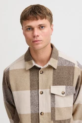!Solid Hemdjacke SDMANHEIM Übergangsjacke Braun/Beige/Creme