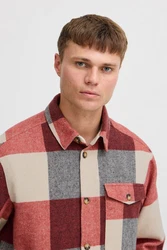 !Solid Hemdjacke SDMANHEIM Übergangsjacke Rot/Dunkelrot/Braun