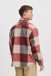 !Solid Hemdjacke SDMANHEIM Übergangsjacke Rot/Dunkelrot/Braun