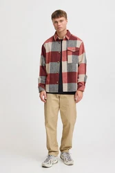 !Solid Hemdjacke SDMANHEIM Übergangsjacke Rot/Dunkelrot/Braun