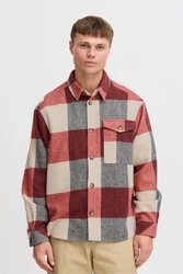 !Solid Hemdjacke SDMANHEIM Übergangsjacke Rot/Dunkelrot/Braun