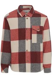 !Solid Hemdjacke SDMANHEIM Übergangsjacke Rot/Dunkelrot/Braun