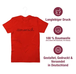 Shirtracer T-Shirt Herzensmensch Geschenk Grün/Rot/Dunkelrot