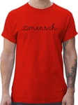 Shirtracer T-Shirt Herzensmensch Geschenk Grün/Rot/Dunkelrot