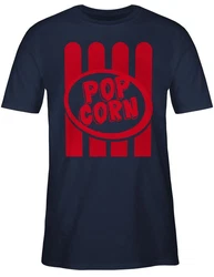Shirtracer T-Shirt Popcorn Motiv Gelb/Dunkelblau