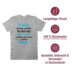 Shirtracer T-Shirt Perfekte Geschenk Partner Liebe Creme/Grau/Rot/Braun
