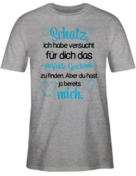 Shirtracer T-Shirt Perfekte Geschenk Partner Liebe Creme/Grau/Rot/Braun