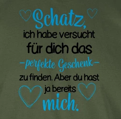 Shirtracer T-Shirt Perfekte Geschenk Partner Liebe Grün/Dunkelgrün