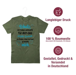 Shirtracer T-Shirt Perfekte Geschenk Partner Liebe Grün/Dunkelgrün