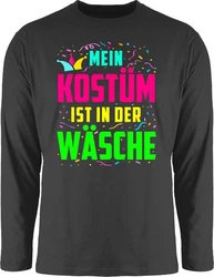 Shirtracer Rundhalsshirt Mein Kostüm ist in der Wäsche Karneval & Fasching Mischfarben/Dunkelgrau/Rosa/Neonfarben/Schwarz