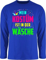 Shirtracer Rundhalsshirt Mein Kostüm ist in der Wäsche Karneval & Fasching Hellblau/Mischfarben/Lila/Rosa/Blau/Dunkelgrau