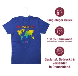 Shirtracer T-Shirt Die Welt ist bunt Regenbogen