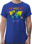 Shirtracer T-Shirt Die Welt ist bunt Regenbogen