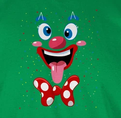 Shirtracer T-Shirt Clown Gesicht Kostüm Grün