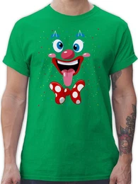 T-Shirt Clown Gesicht Kostm Karneval Clownkostm Lustig Fasching Karneval & Fasching