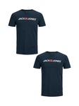 Jack & Jones Kurzarm T-Shirt 2er-Set Crew Neck (3663) Dunkelblau (3663)