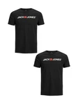 Jack & Jones Kurzarm T-Shirt 2er-Set Crew Neck (3663) Schwarz (3663)